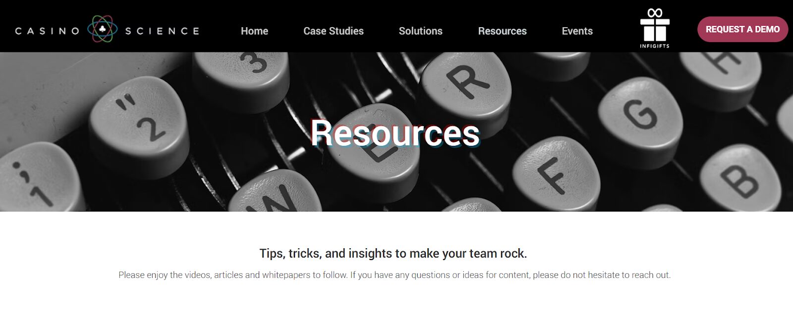 casino resource page screenshot