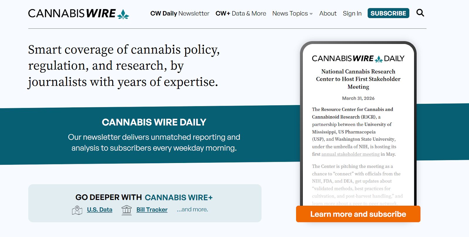 cannabis wire that covers CBD news-worthy content