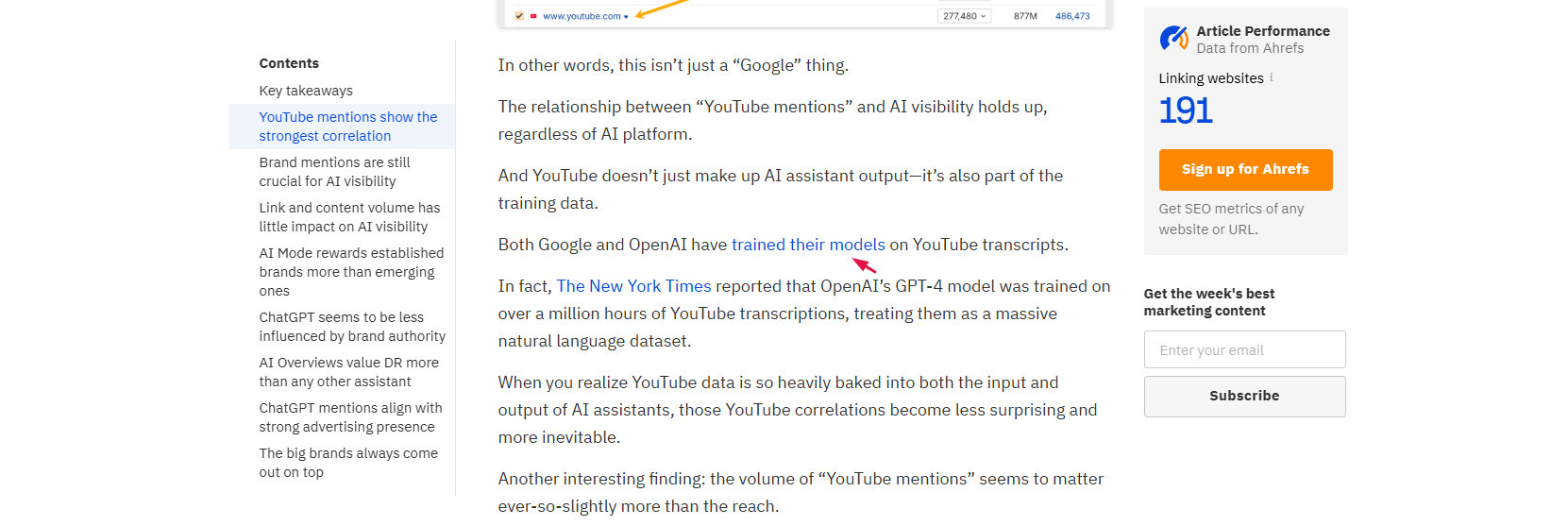 example of a natural editorial backlink placed inside published article content