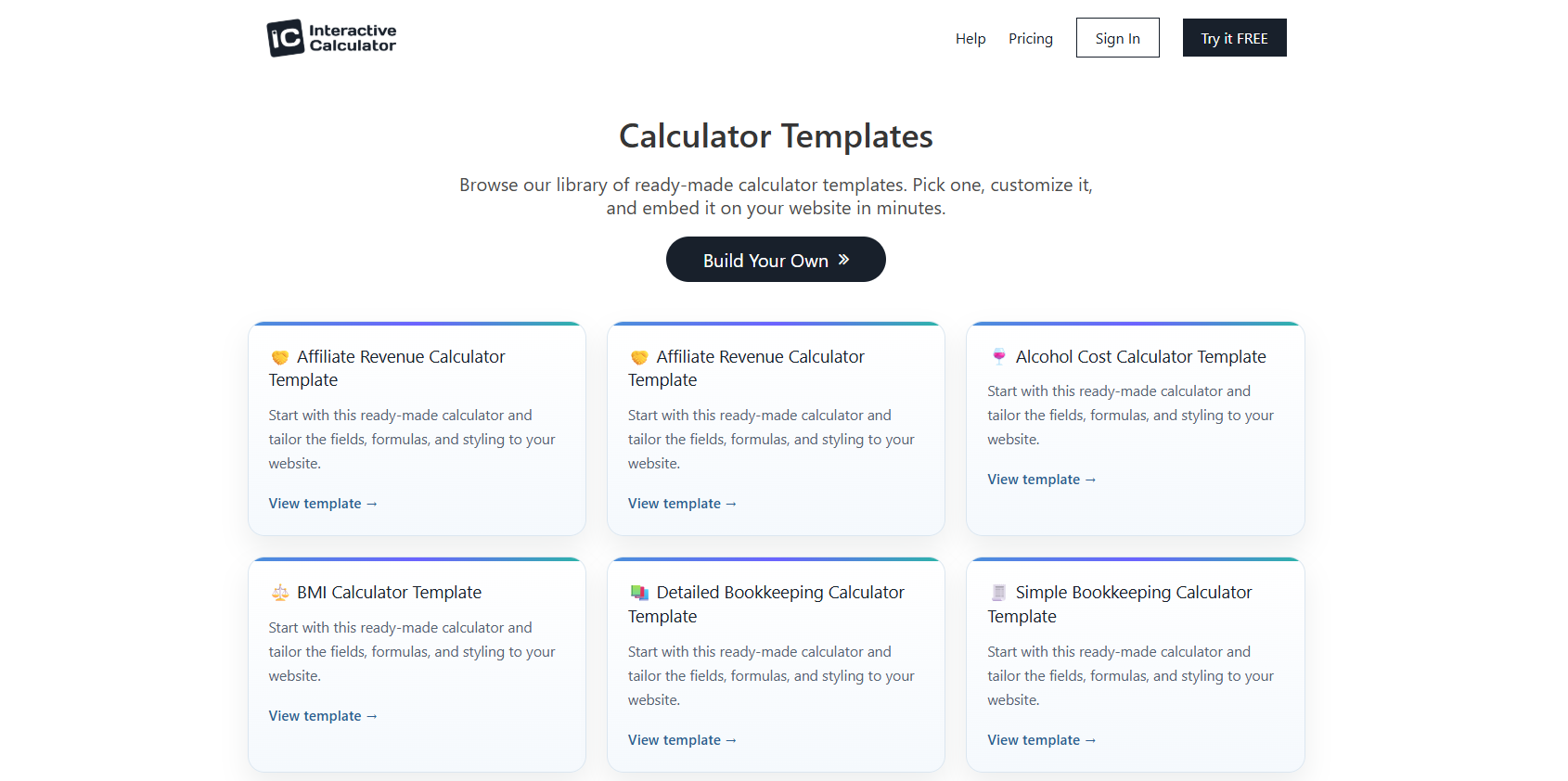 interactive content template example