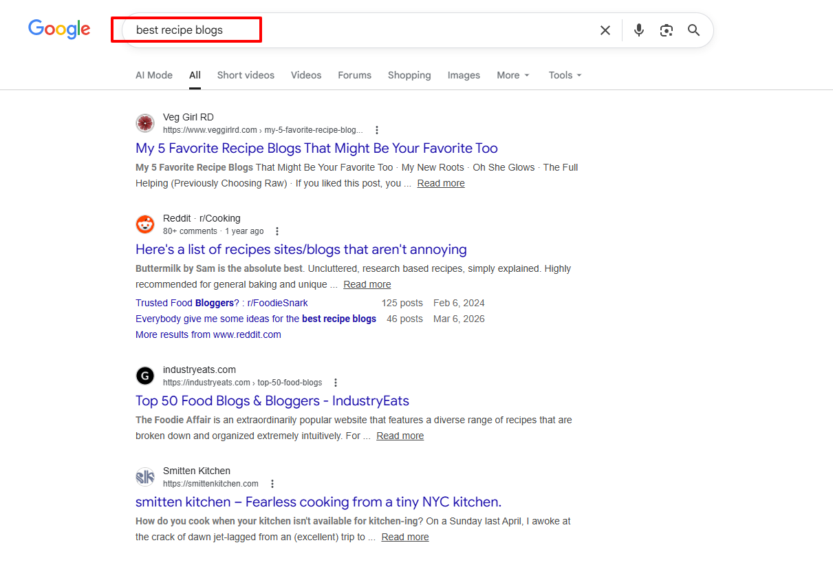 using search operator to find roundup posts