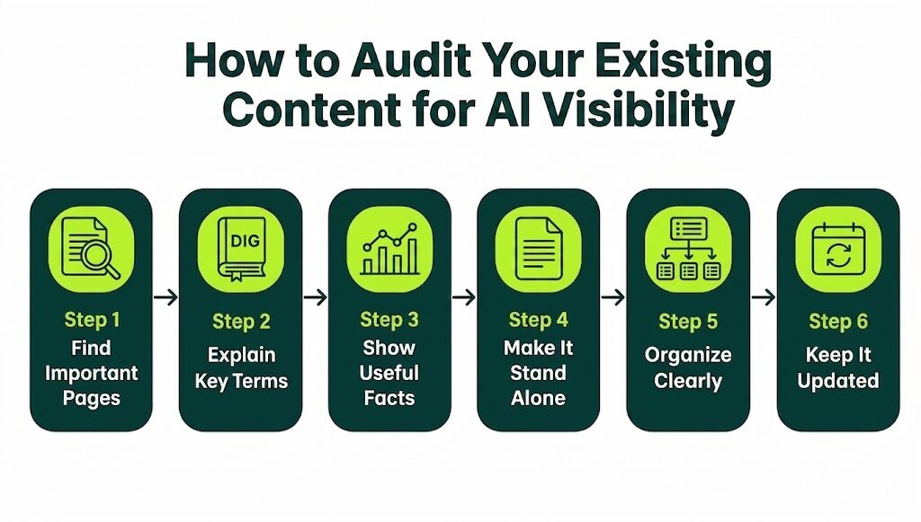 steps to audit existing content