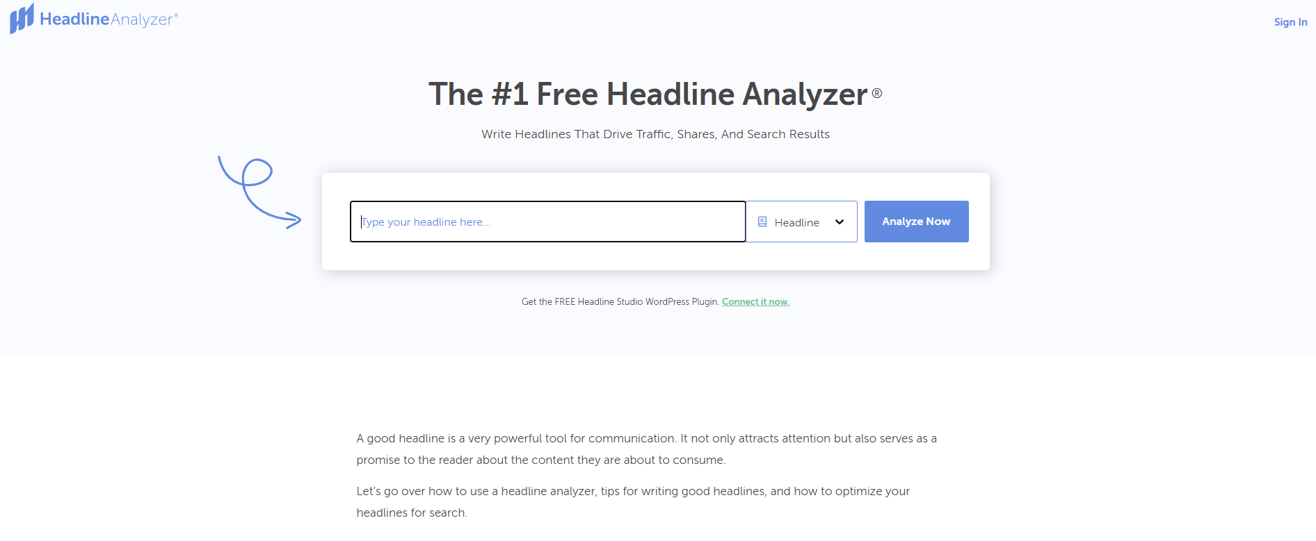 coschedule’s free headline analyzer tool