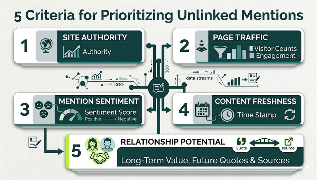 criteria for prioritizing unlinked mentions
