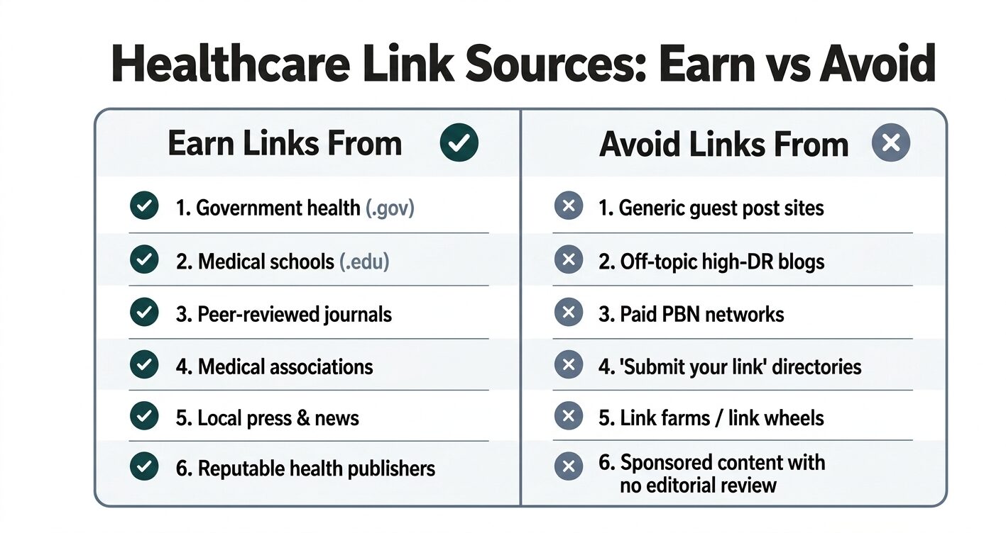 healthcare link sources which to earn vs avoid
