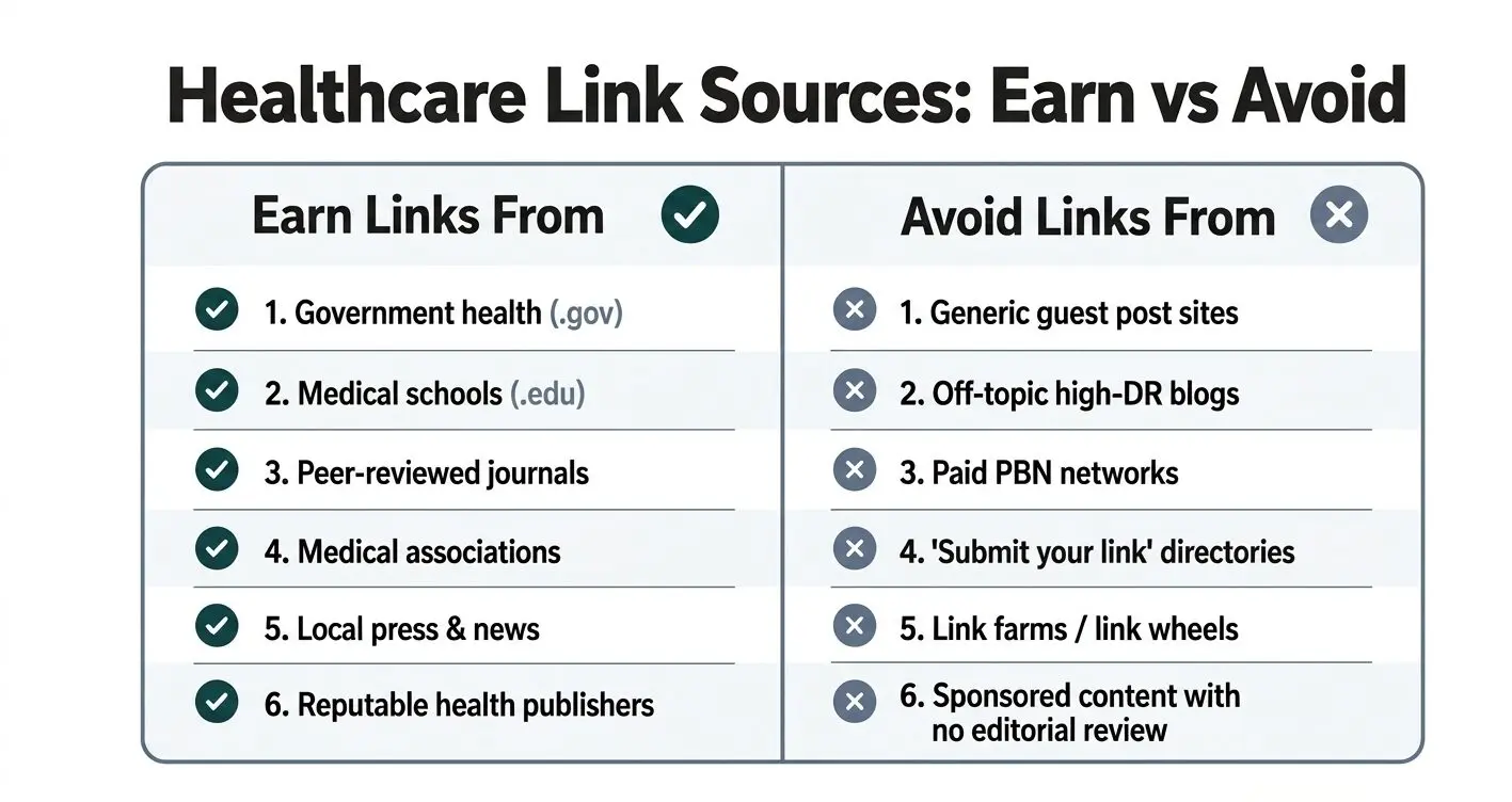 healthcare link sources which to earn vs avoid