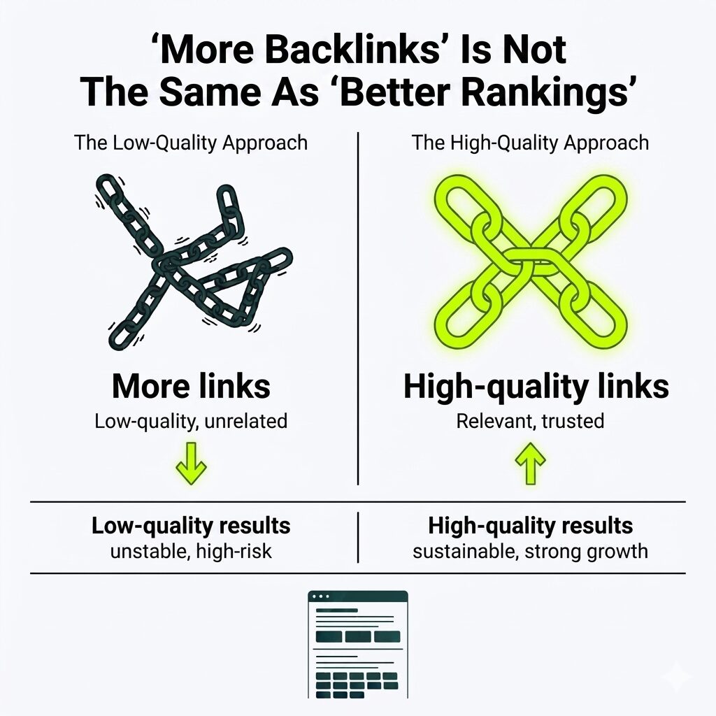 low quality vs high quality approach