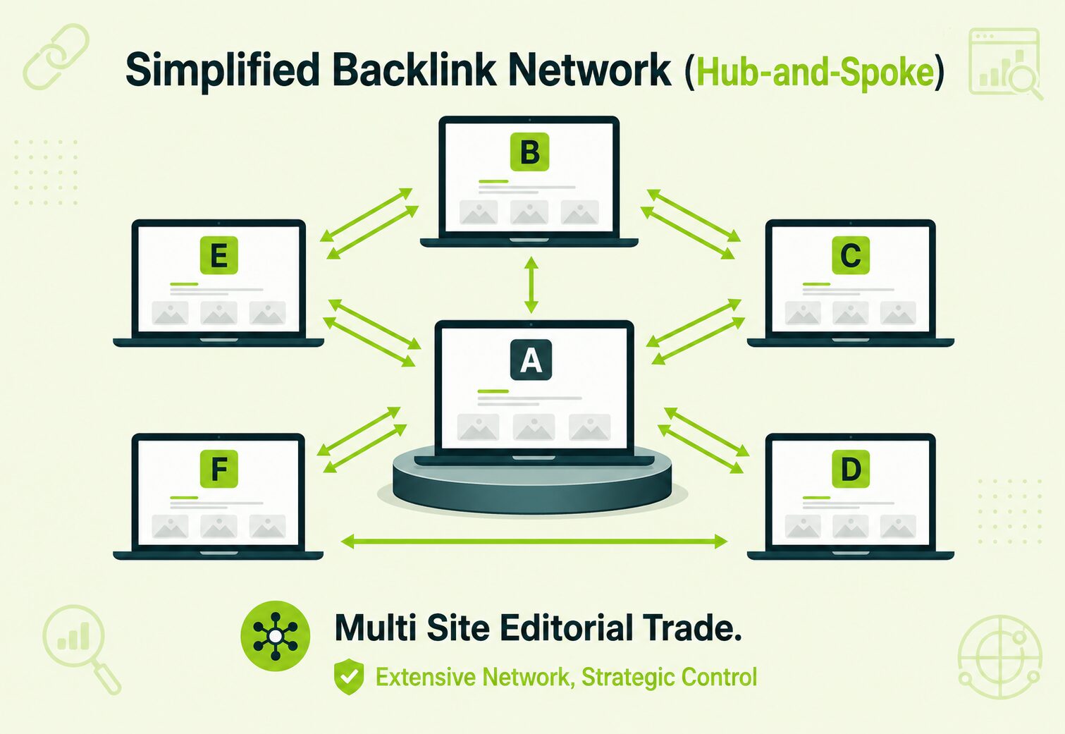 image displaying multi side backlink exchange method