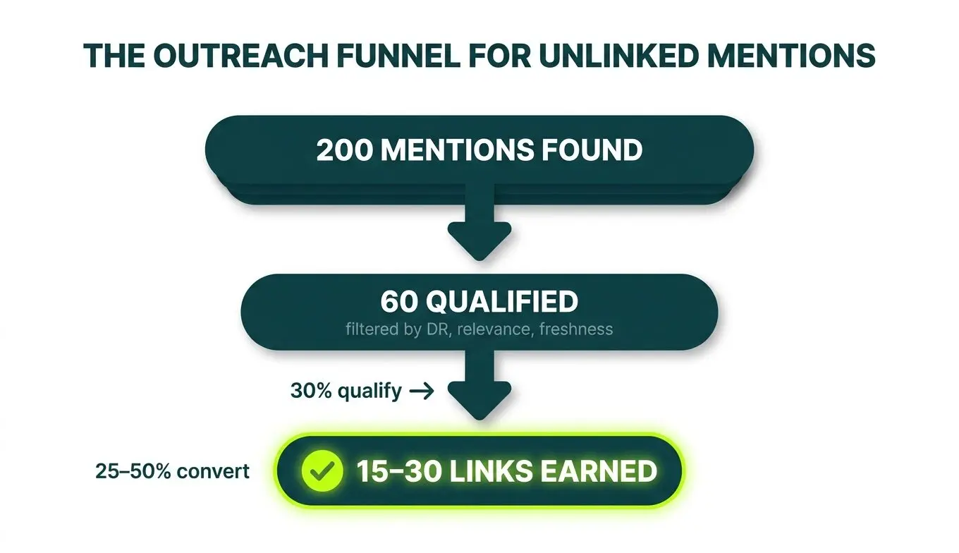 outreach funnel for unlinked mentions
