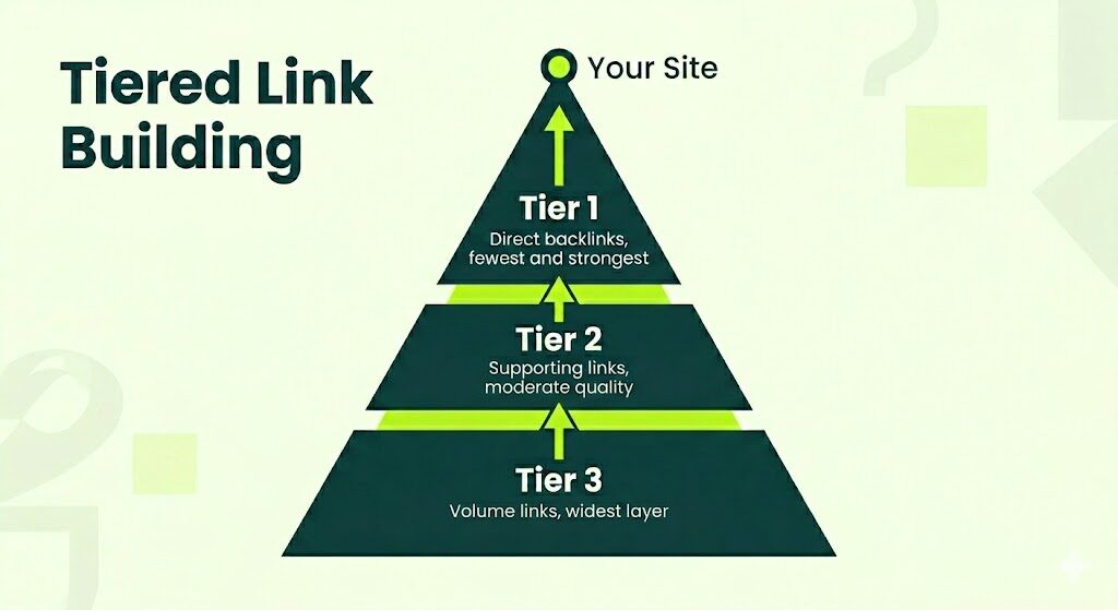 tired link building pyramid architecture