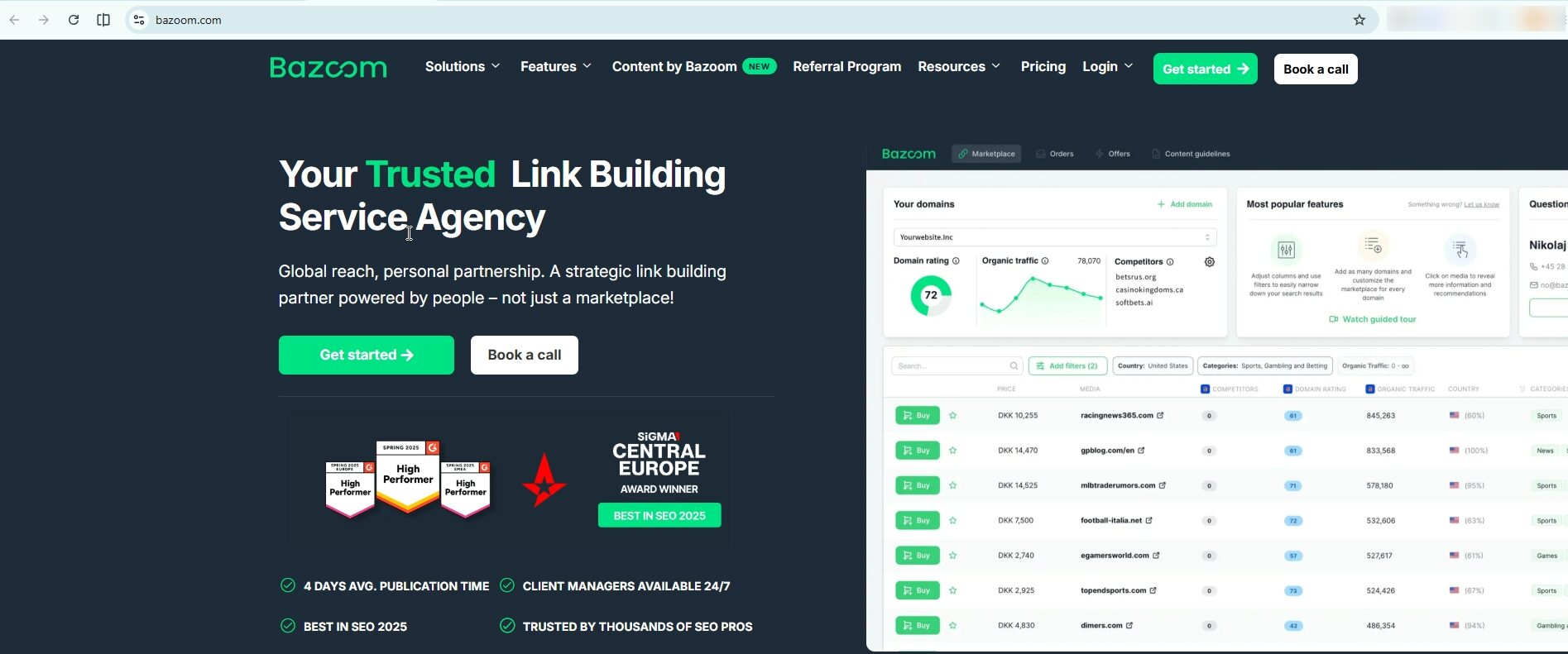 bazoom dashboard