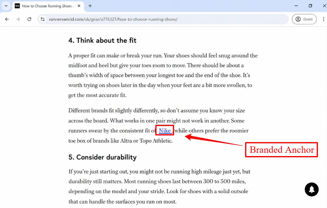 branded anchor text example