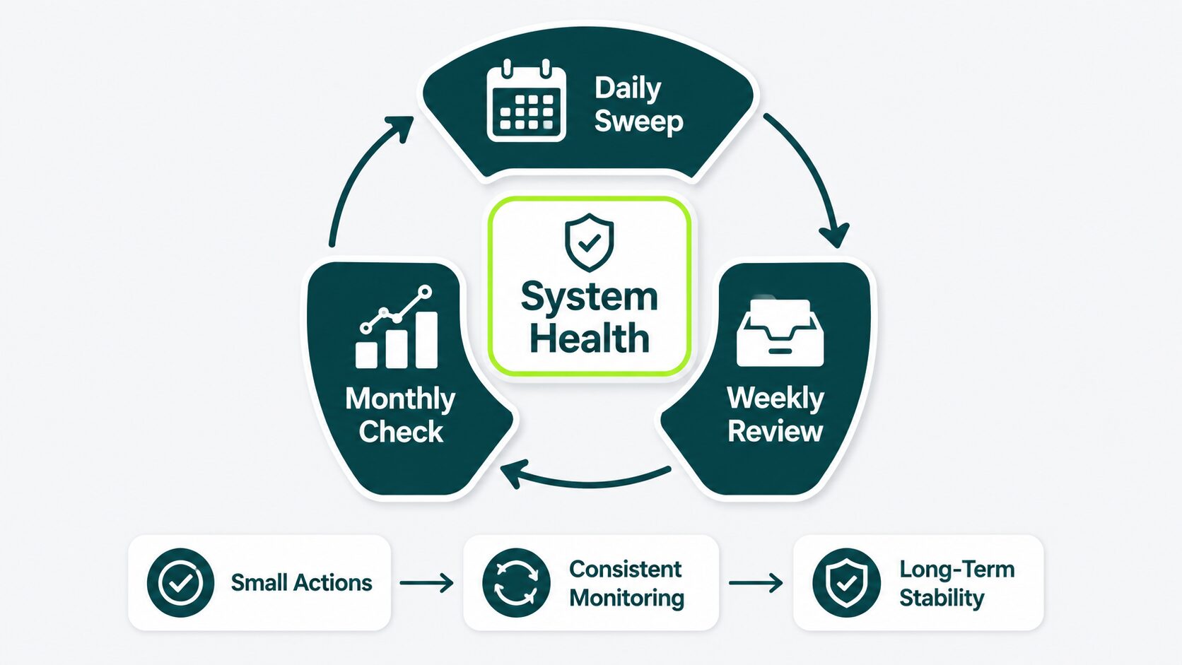 build tracking rhythm for healthy system
