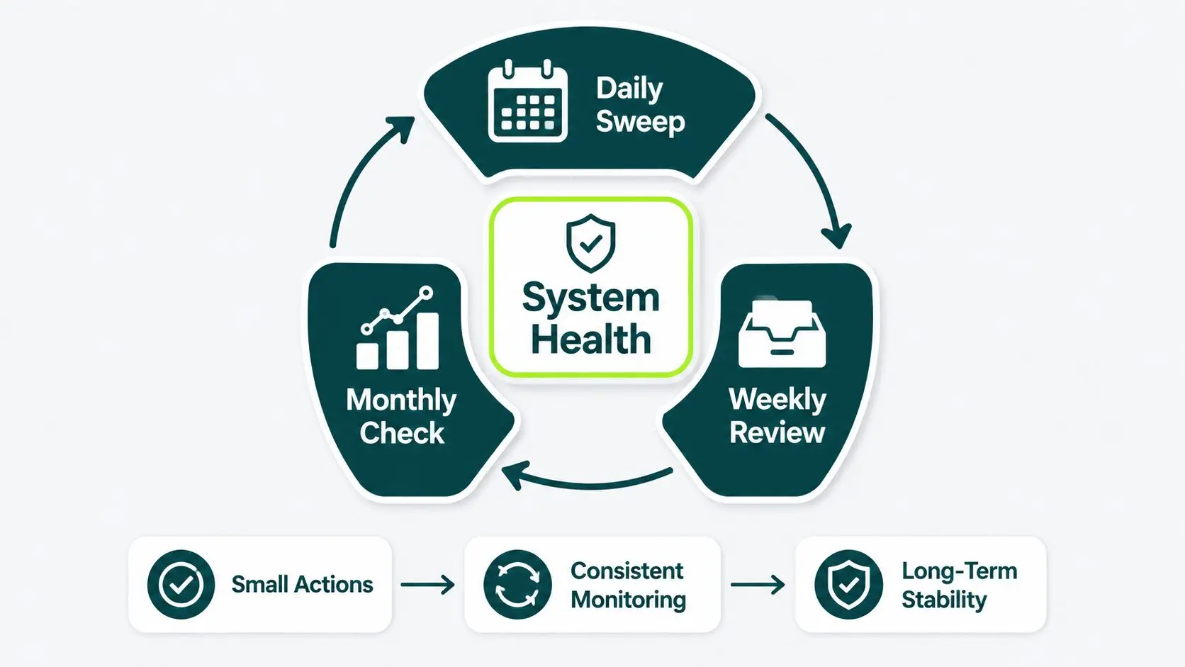 build tracking rhythm for healthy system