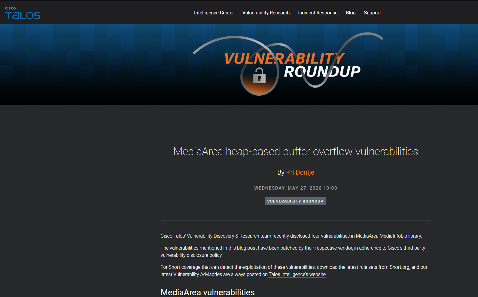 cisco taclos’s vulnerability roundup