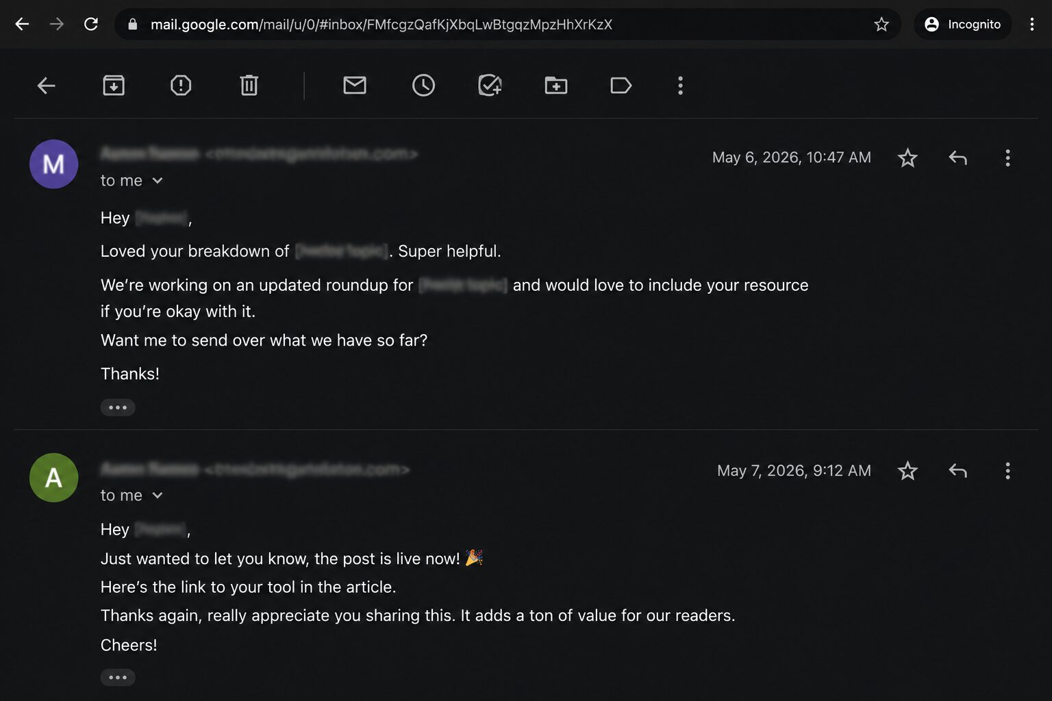 relationship built by providing value first rather than asking for link