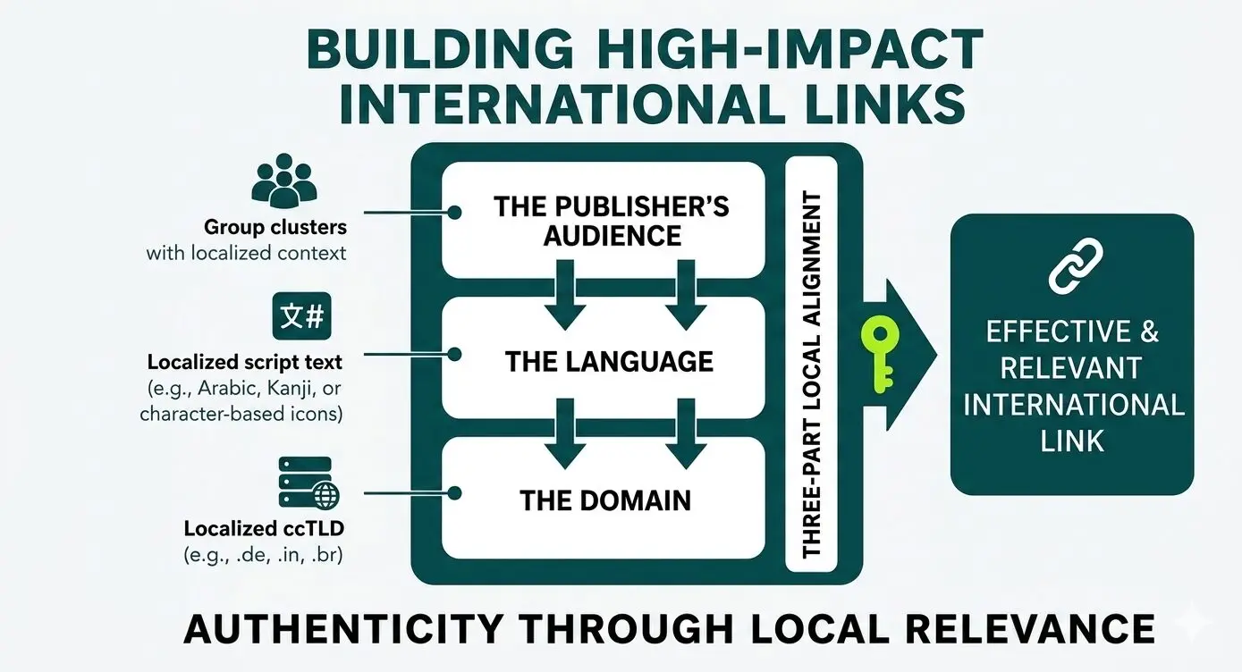 image displaying how to build high impact international links