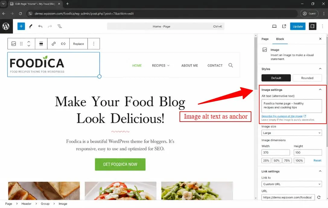 image alt text as anchor example