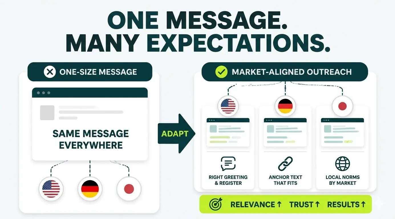 image displaying to adapt market aligned outreach instead of using the same message everywhere