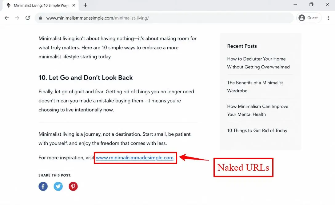 naked url anchors example