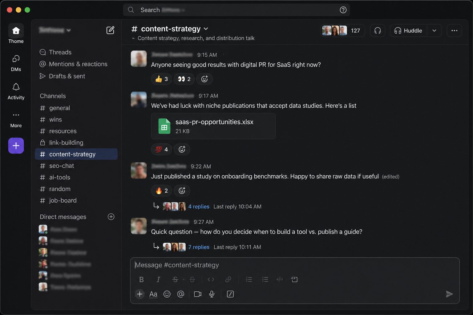 niche slack communities