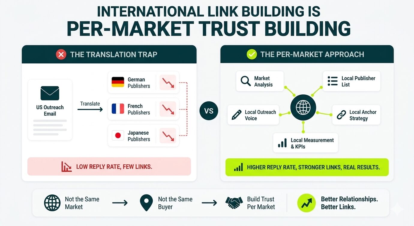 image displaying the translation trap vs the pre market approach