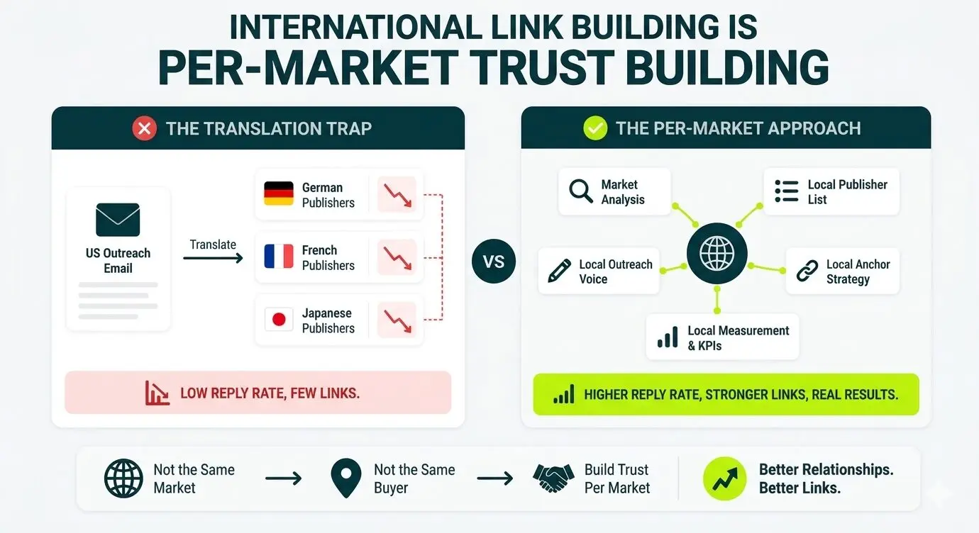 image displaying the translation trap vs the pre market approach