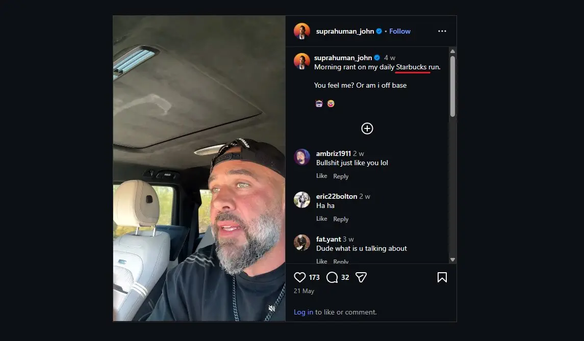 untagged mention of starbucks on instagram