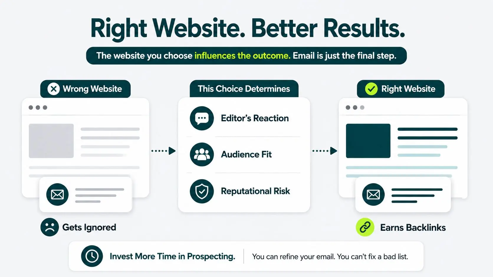 prospecting finds you right website and earn backlinks
