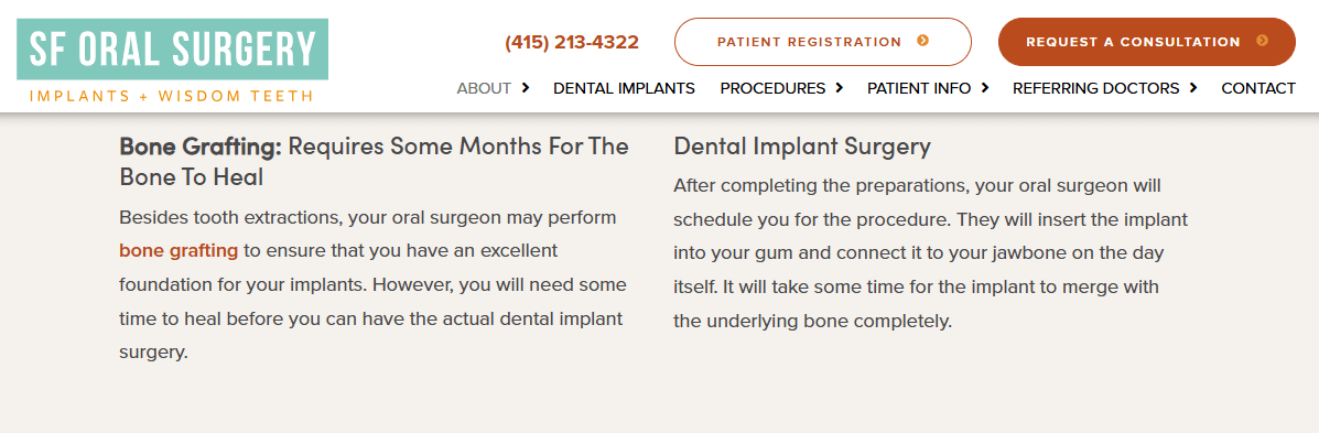 oral surgery article updated with a trusted medical reference