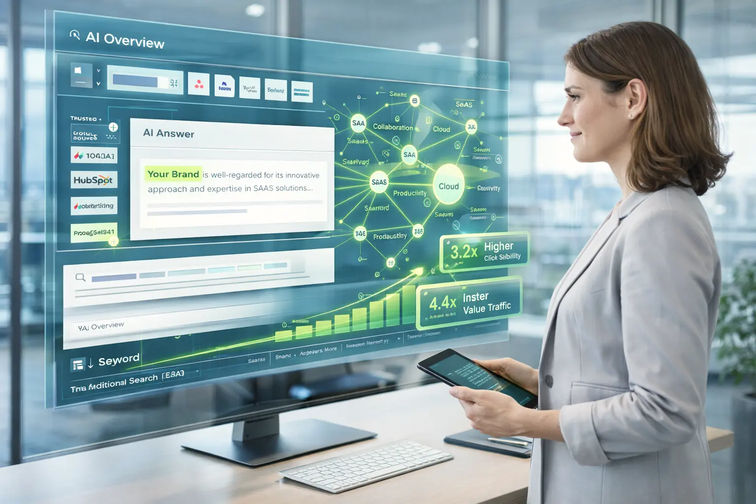 your brand appears in ai overviews and search results