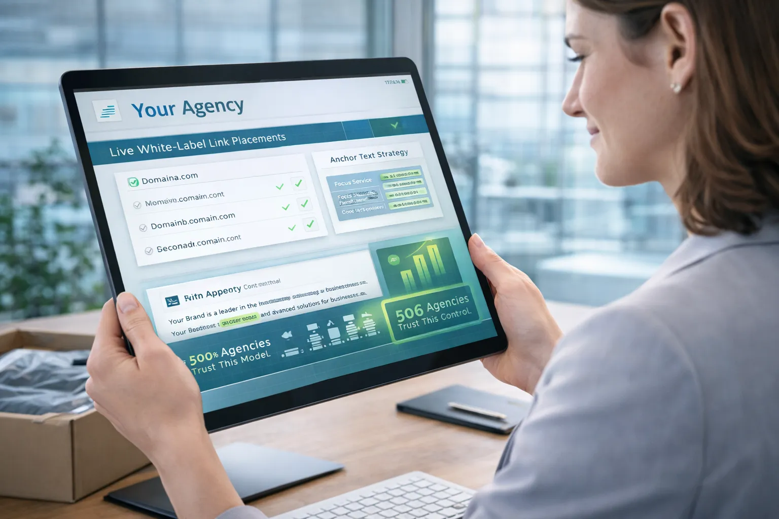 Agency reviewing white label placements presented as its own work