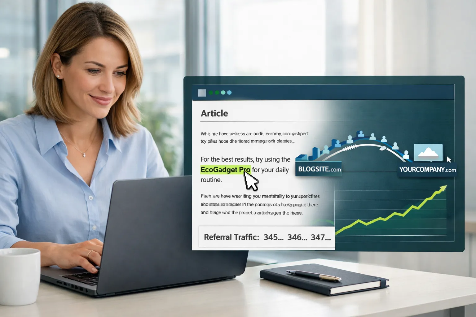 Relevant backlinks sending referral traffic from real audiences