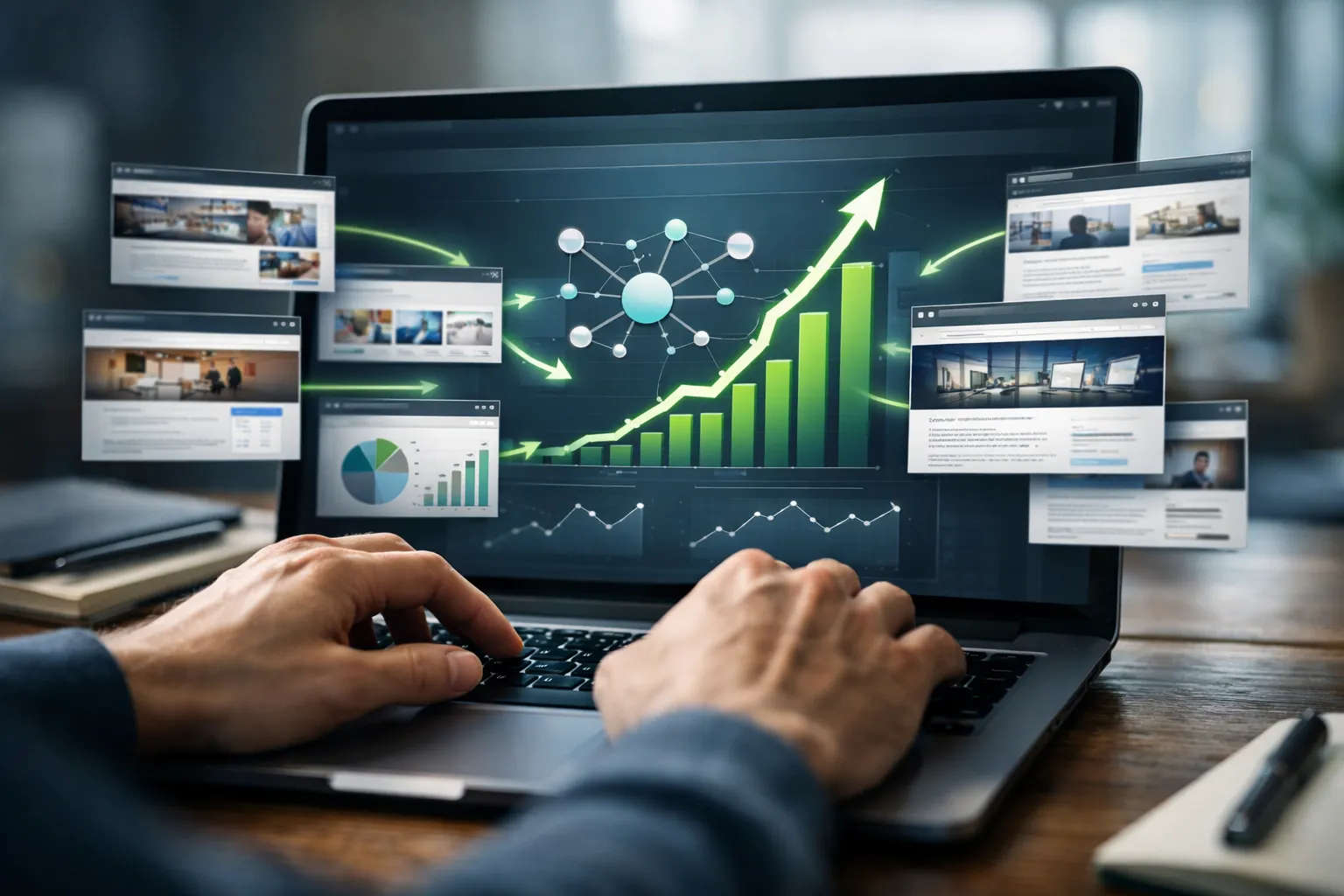 SEO growth chart as target pages rank for revenue-driving keywords