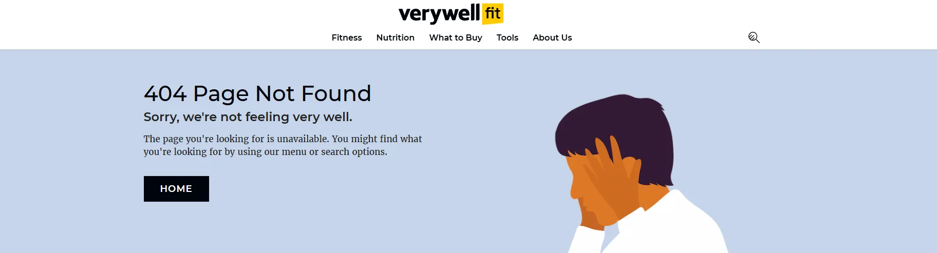 404 page not found error on fitness website