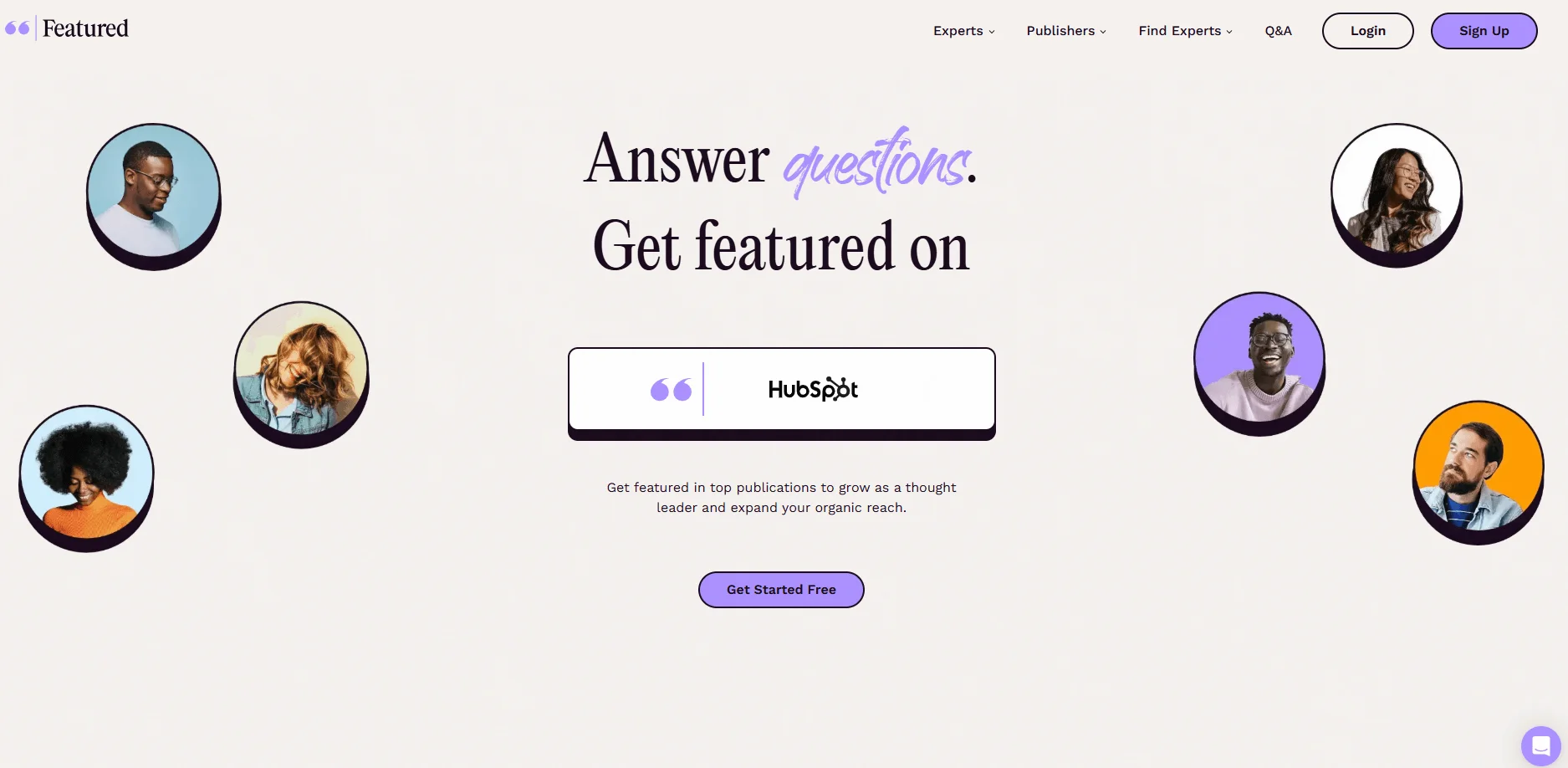 Featured dashboard where you can answer journalists' questions and get featured.