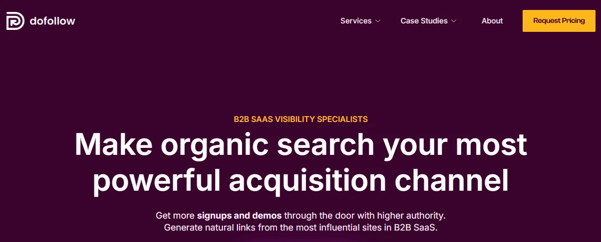 dofollow homepage screenshot