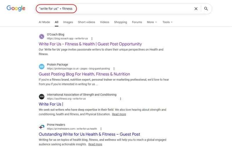 Finding guest post opportunities using search operators