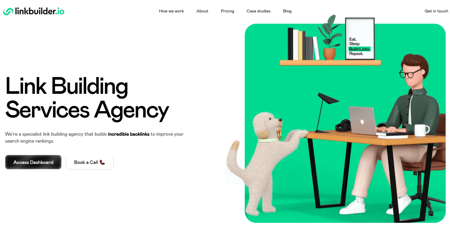 Linkbuilder.io homepage screenshot