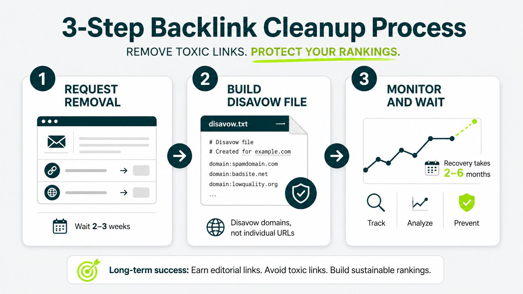 three step backlink cleanup process