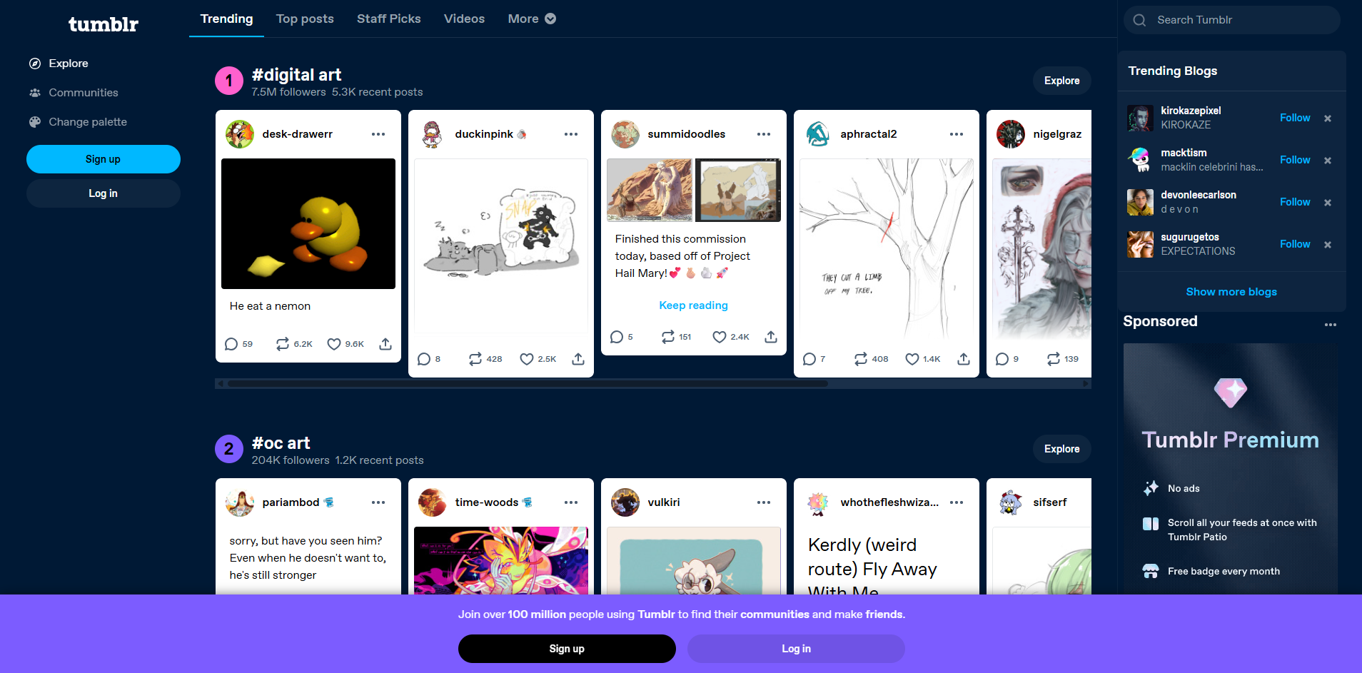 Screenshot of Tumblr showing the publishing platform for creating original posts with Web 2.0 backlinks.